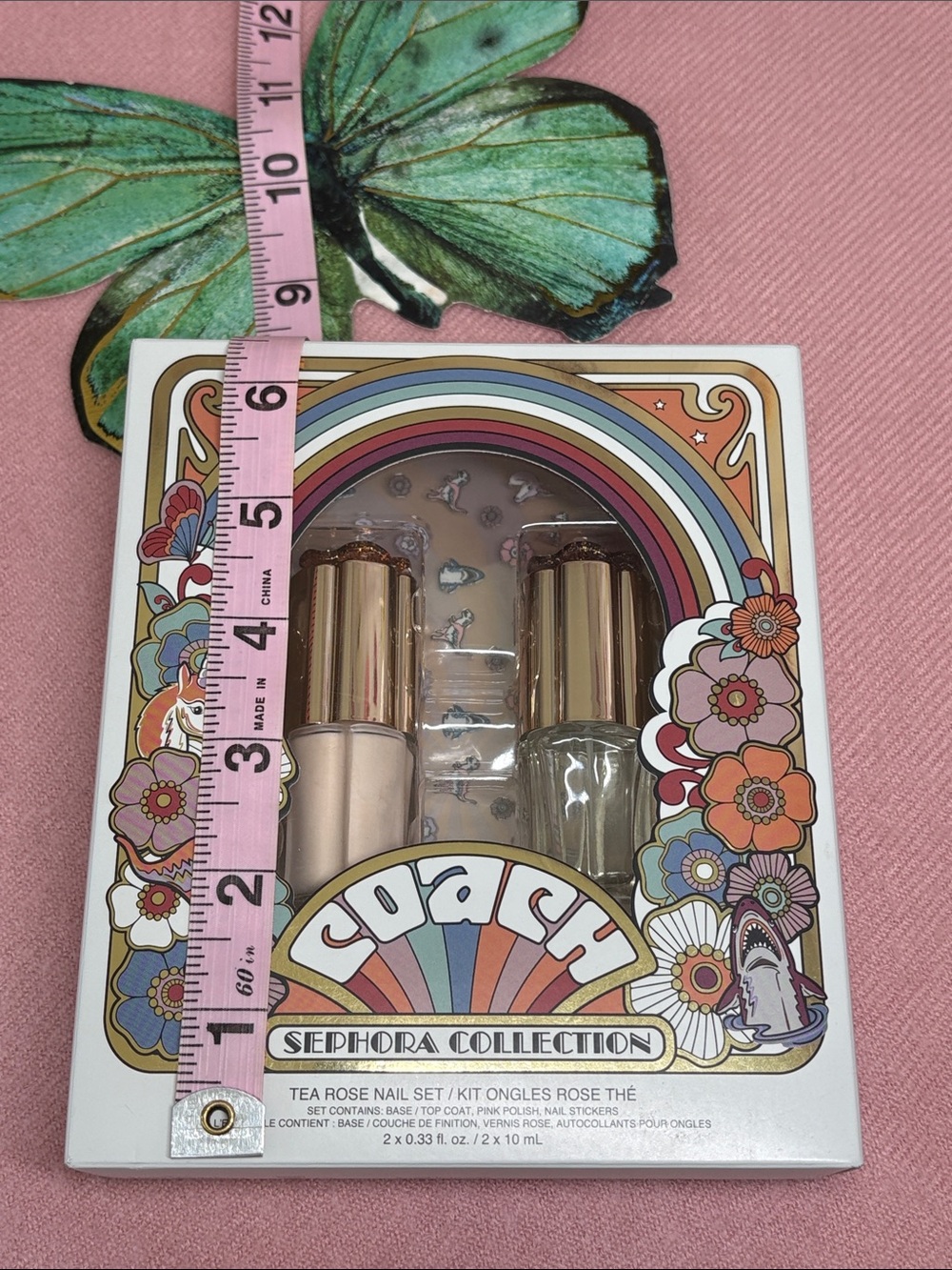 Coach x Sephora Nail Set Tea Rose Limited Edition Collection New in Box - Picture 10 of 12
